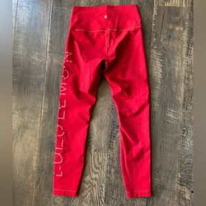 Lululemon Size 6 special edition New Year leggings with Gold symbol